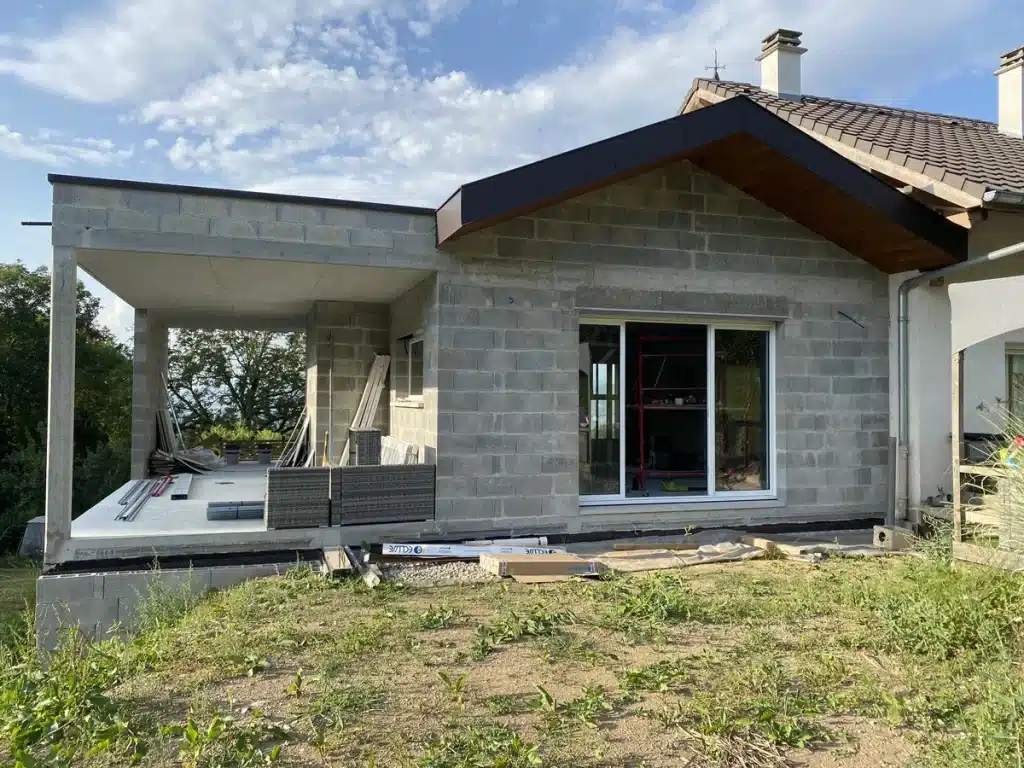 Extension sans enduit avant travaux ravalement