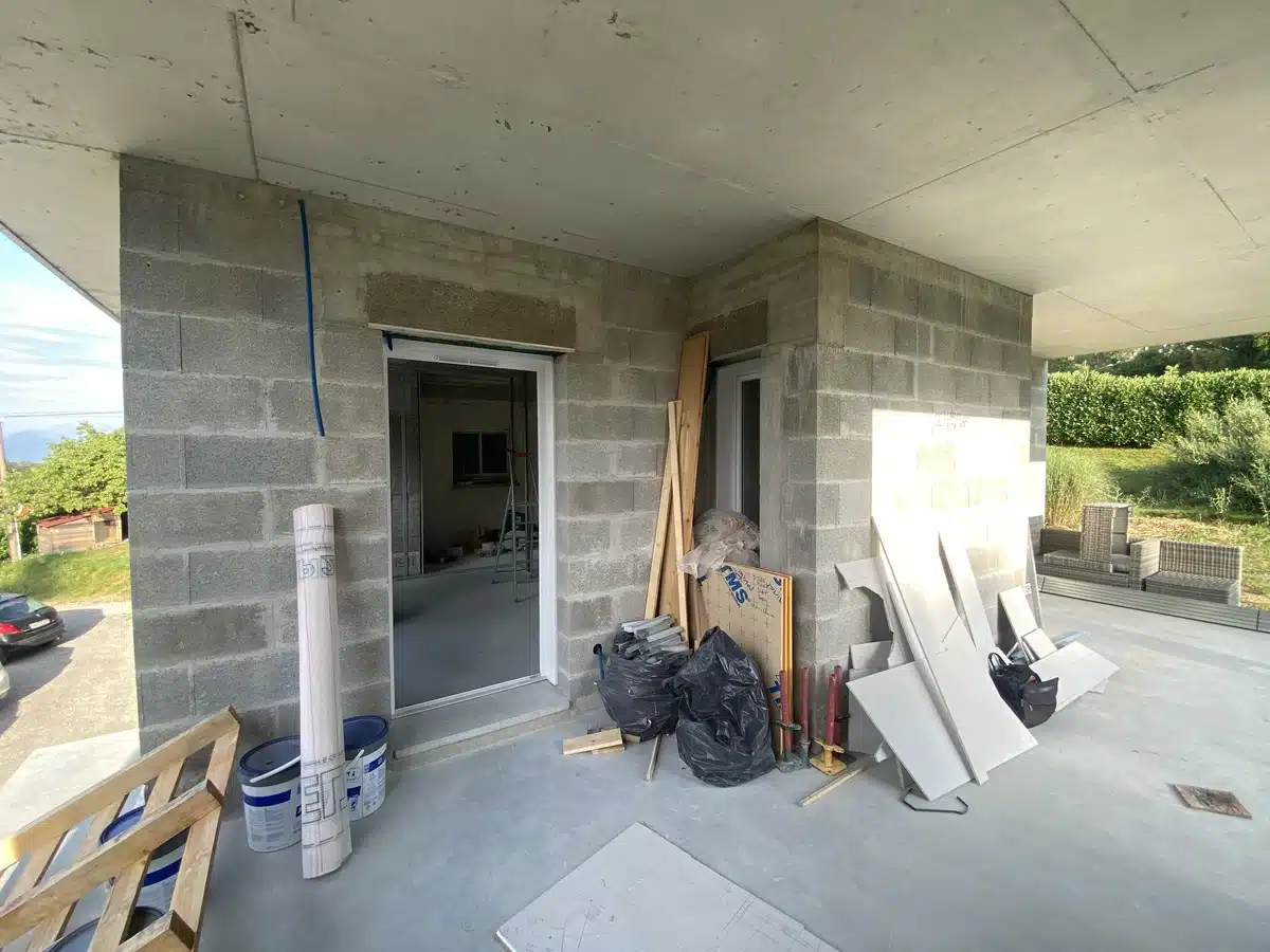 Aperçu sur mur brut avant rénovation